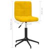 vidaXL Eetkamerstoelen draaibaar 4 st fluweel mosterdgeel
