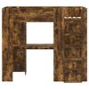 vidaXL Loft Bedframe met Bureau Gerookt eiken 90 x 200 cm Bewerkt hout