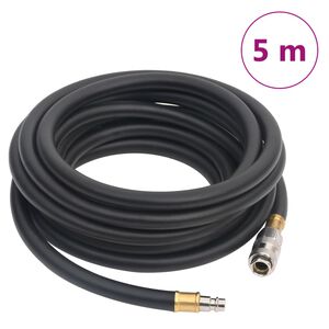 vidaXL Luchtslang hybride 0,6'' 5 m rubber en PVC zwart