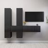 vidaXL 7-delige Tv-meubelset spaanplaat hoogglans grijs