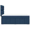 vidaXL Boxspring met matras stof blauw 90x200 cm
