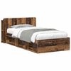 vidaXL Bedframe met opslag Oud hout 75 x 190 cm Bewerkt hout