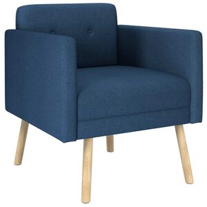 vidaXL Accentstoel Blauw Stof
