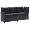 vidaXL Buitenmeubelsets Zwart poly rattan