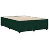 vidaXL Bedframe zonder matras 140x200 cm fluweel donkergroen