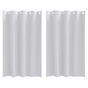vidaXL Zwart-out Gordijnen met Ringen 2 pcs Bleekgrijs 175 x 140 cm