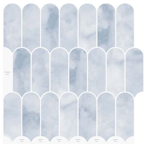vidaXL Veer Tegel 20 st Lichtblauw 30 x 30 cm Polyurethaan en PET