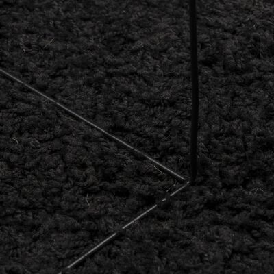 vidaXL Vloerkleed PAMPLONA shaggy hoogpolig modern Ø 280 cm zwart