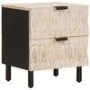 vidaXL Nachtkastje met lade Wit 40 x 33 x 46 cm Massief Mango Hout