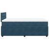 vidaXL Boxspring met matras fluweel blauw 120x190 cm