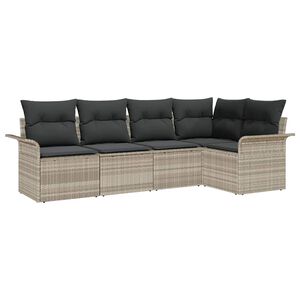 vidaXL Tuin Sofa Set 5 st poly rattan