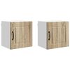 vidaXL Wandkast PORTO 2 st Sonoma Eiken Bewerkt hout