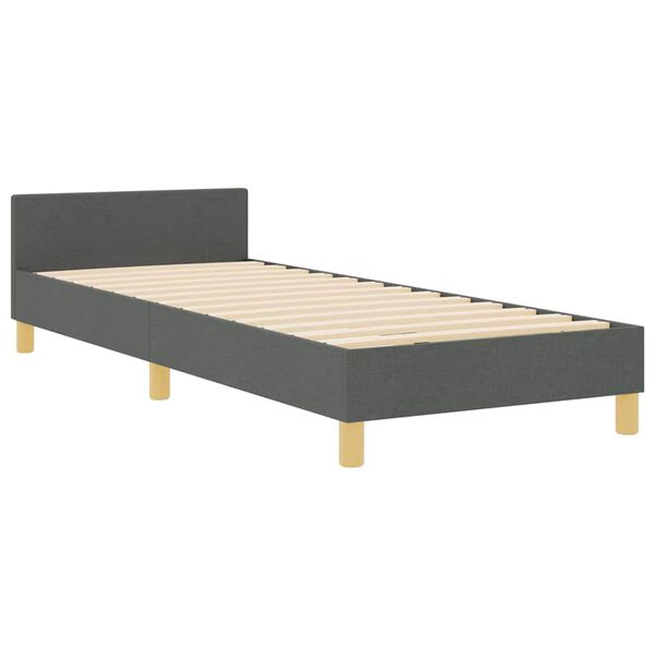 vidaXL Bedframe met hoofdeinde Donkergrijs 80 x 200 cm Stof