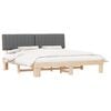 vidaXL Bedframe met Gevoerd Hoofdgedeelte Lichtgrijs 200 x 200 cm