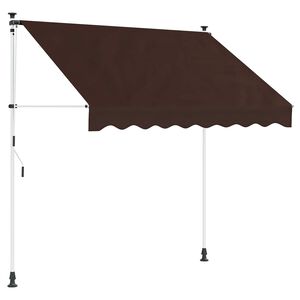 vidaXL Handmatig uitschuifbare luifel Bruin 150 cm
