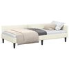 vidaXL Hoekbedframe Cr&egrave;me 90 x 190 cm Fluweel
