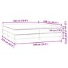 vidaXL Boxspring met matras fluweel zwart 180x220 cm