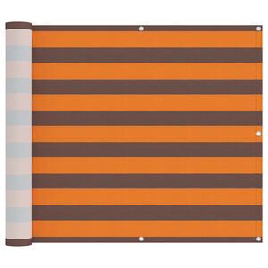 vidaXL Balkon Scherm Oranje en Bruin 100 x 600 cm Oxford Stof