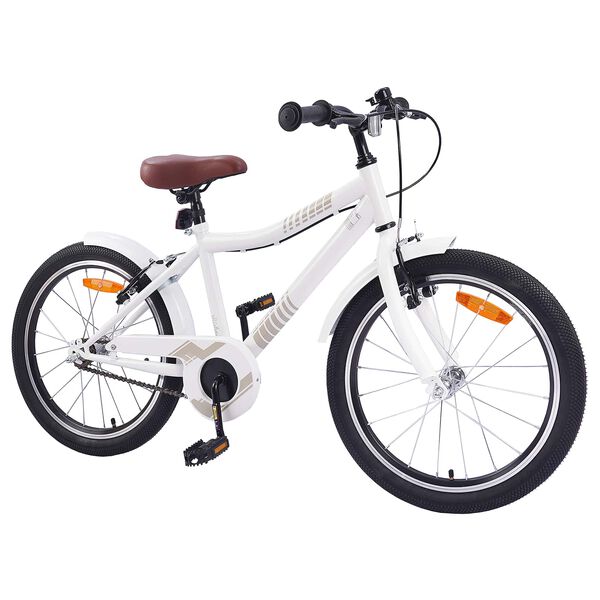 vidaXL Kinderfiets 18 Inch voor 5-7 jaar wit