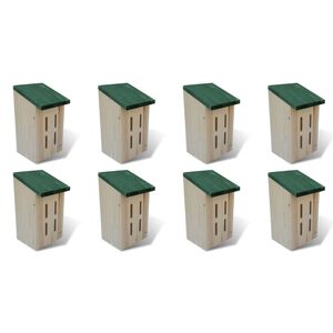 vidaXL Vlinderkasten 8 st 14x15x22 cm hout