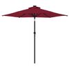 vidaXL Parasol met stalen paal 225x225x212 cm bordeauxrood