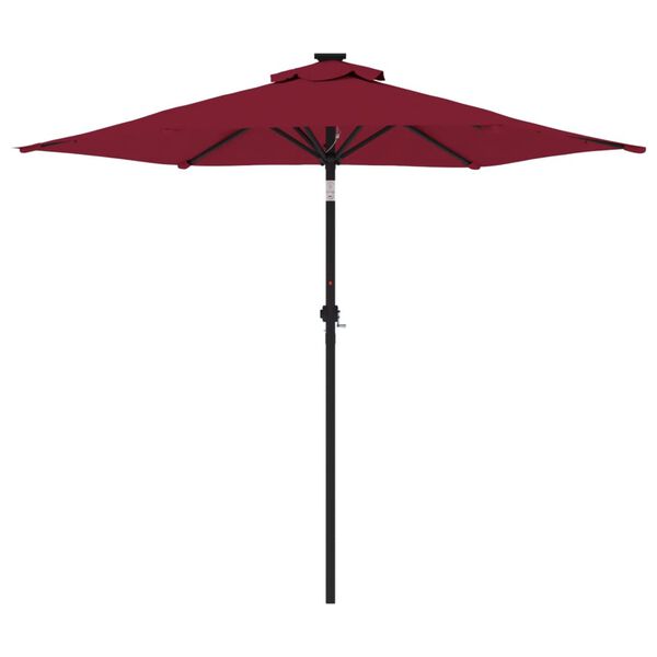 vidaXL Parasol met stalen paal 225x225x212 cm bordeauxrood