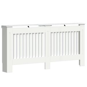 vidaXL Radiatorafdekking Hoogglans wit 172 x 19 x 81,5 cm Bewerkt hout