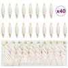 vidaXL Kerst Spiralvorm Bal 40 pcs champagne Kunststof