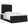 vidaXL Ottoman bed met matras en LED's 120x190 cm stof zwart