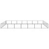 vidaXL Hondenkennel 35 m&sup2; staal zwart