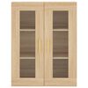 vidaXL Hoge kast 69,5x34x180 cm bewerkt hout sonoma eikenkleurig
