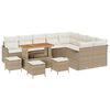 vidaXL Tuin Sofa Set met kussen met opslag 13 pcs Beige en Cr&egrave;me