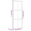 vidaXL Schuifdeur 76x205 cm helder ESG-glas en aluminium goudkleurig