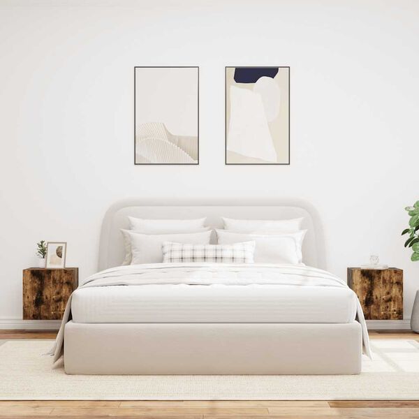 vidaXL Tv-wandmeubelen met LED 2 st 40,5x35x40 cm gerookt eikenkleurig