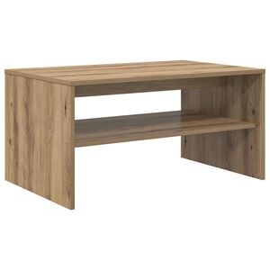 vidaXL Salontafel Artisan Eiken 80 x 50 x 40 cm Bewerkt hout
