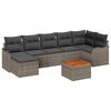 vidaXL Tuinbankenset 8 st Grijs poly rattan