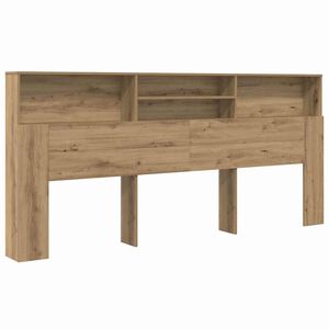 vidaXL Hoofdeinde kas Artisan Eiken 220 x 19 x 101,5 cm Bewerkt hout