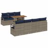 vidaXL Tuinbankenset 8 st 7-Aantal zitplaatsen Grijs en Blauw