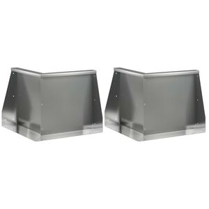 vidaXL Keerwand 2 st 50 x 50 x 40 cm Gegalvaniseerd staal zilver