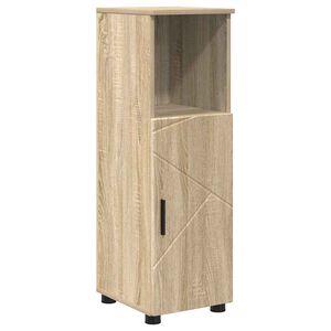 vidaXL Badkamer Kast Sonoma Eiken 30 x 35 x 95 cm Bewerkt hout, Metaal