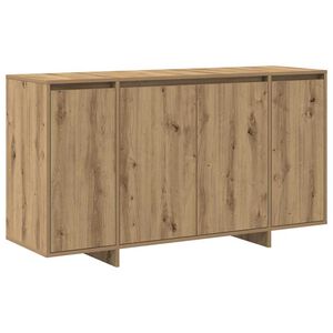 vidaXL Dressoir Artisan Eiken 135 x 41 x 75 cm Bewerkt hout
