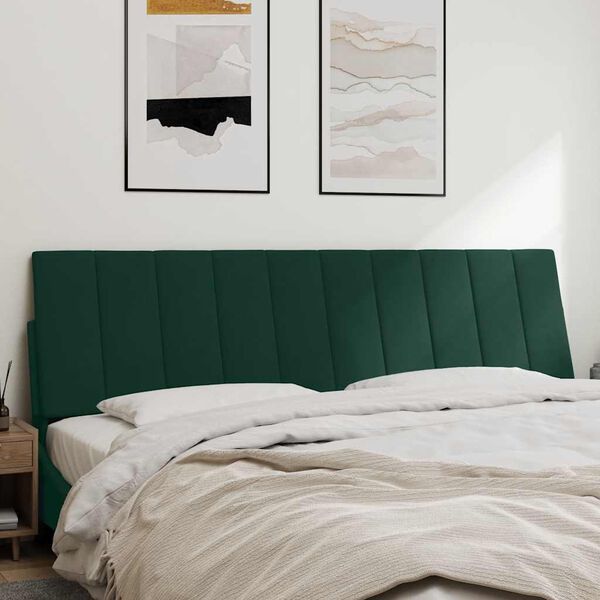 vidaXL Hoofdbordkussen "Hanko" 180 cm fluweel donkergroen