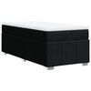vidaXL Boxspring met matras stof zwart 80x200 cm