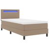 vidaXL Boxspringbed met matras Cappuccino 100 x 200 cm Kunstleer