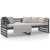 vidaXL Slaapbank 80x200 cm massief grenenhout grijs