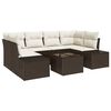 vidaXL Tuin Sofa Set 8 st Bruin en Cr&egrave;me poly rattan