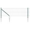 vidaXL Hek met Paal Groen 0,4 x 10 m Staal en PVC
