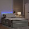 vidaXL Opbergbed met LED met matras Lichtgrijs 120 x 200 cm Fluweel