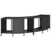vidaXL Opbergschappen voor hottub 2 st poly rattan zwart