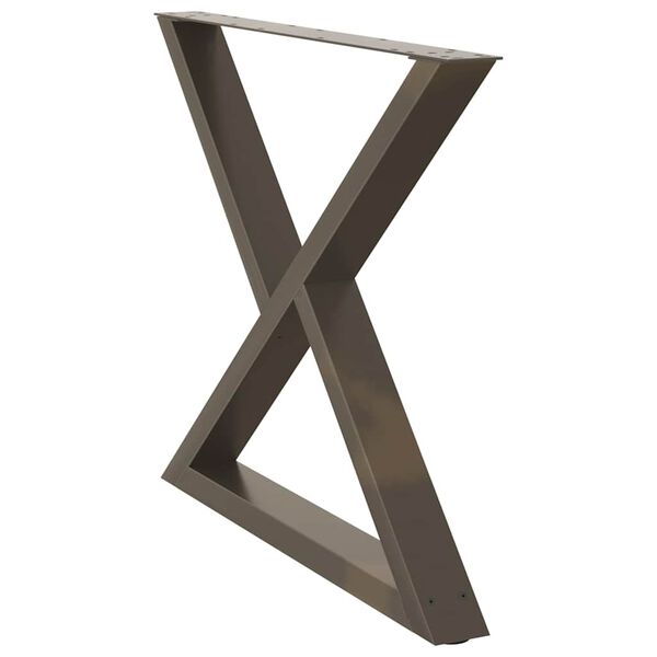 vidaXL Eettafelpoten 2 st 90x(72-73,3) cm staal naturel